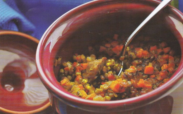 Свинина з машем і овочами